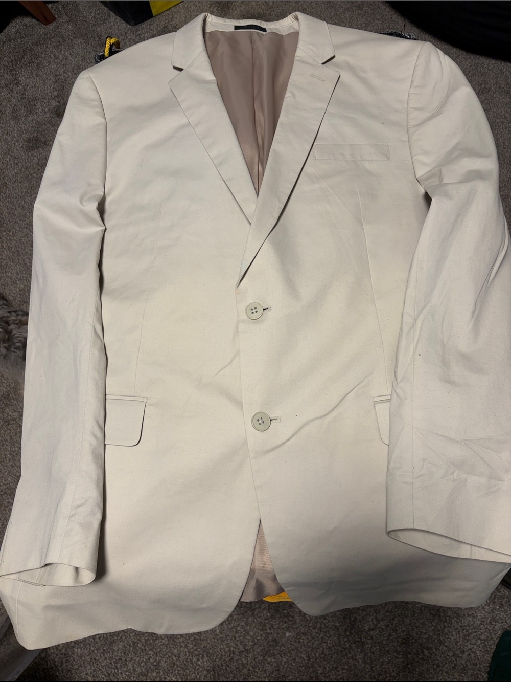 Andrew Fezza Men's Off-White Two-Button Blazer